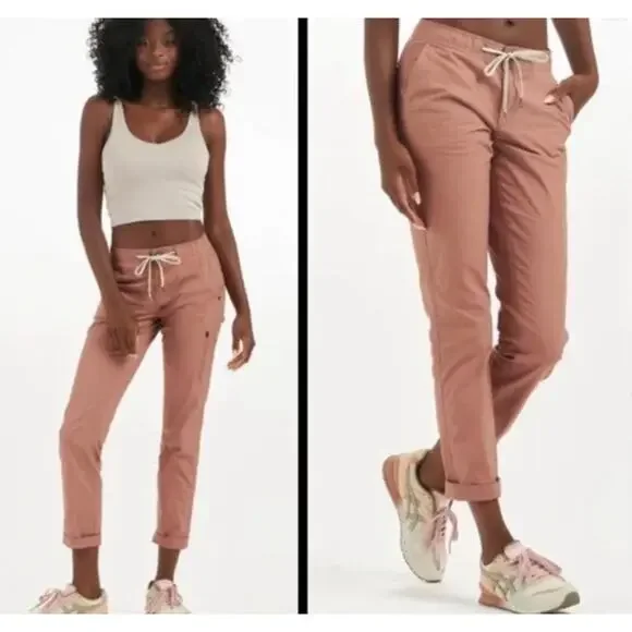 Vuori Ripstop Cargo Pants Womens Size Large Clay Drawstring - Picture 8 of 8